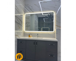 Зеркало с подогревом и подсветкой для ванной комнаты Анкона